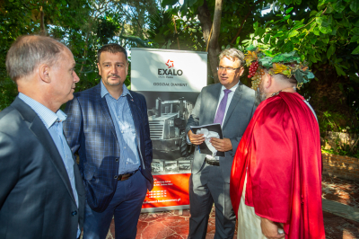 Przywitanie gości w Palmiarni. Prezydent Kubicki oraz Zastępca Prezydenta Pan Kaliszuk.