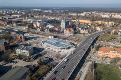 Zaawansowanie robót budowlanych przy budowie Centrum Przesiadkowego przy ul. Bema