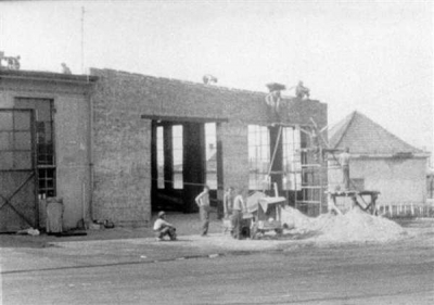 Budowa myjni i hali silnikowej 1972 r.