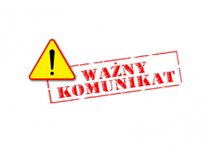 obrazek z napisem ważny komunikat