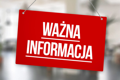 WAŻNA INFORMACJA!!!